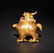 A GILT-BRONZE LION BURNER - 5