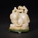 A WHITE JADE CARVING OF ELEPHANT AND BOYS