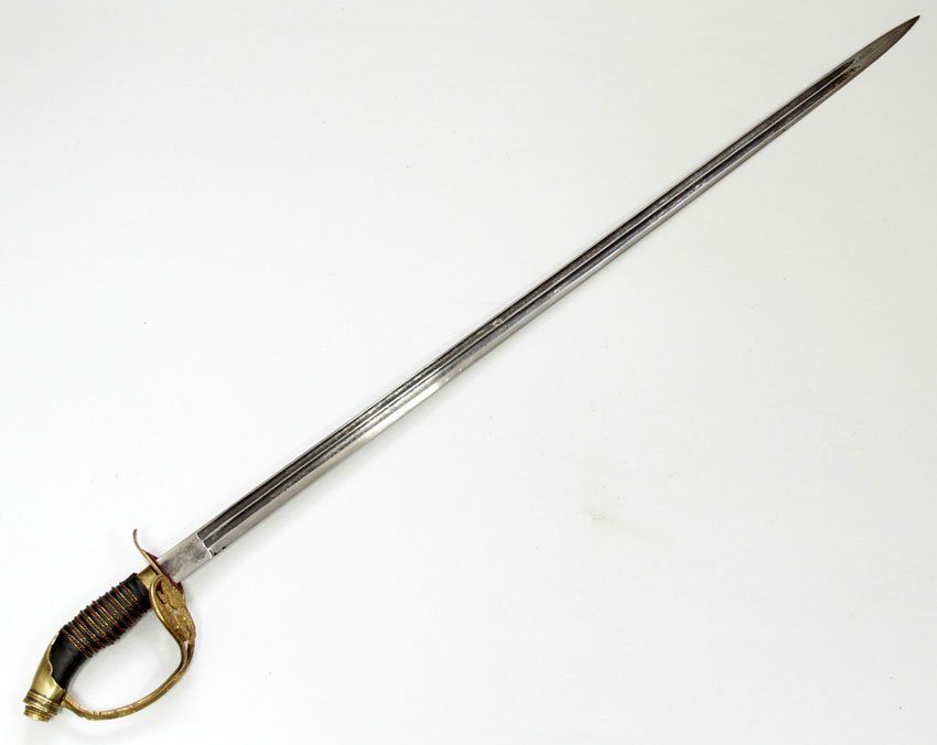 AN ORIGINAL PRUSSIAN ARMY OFFICERS' SWORD/SABER/PALASH: Prussian model 1889 Infantry officer's sword 19th century Overall length: 31 in.