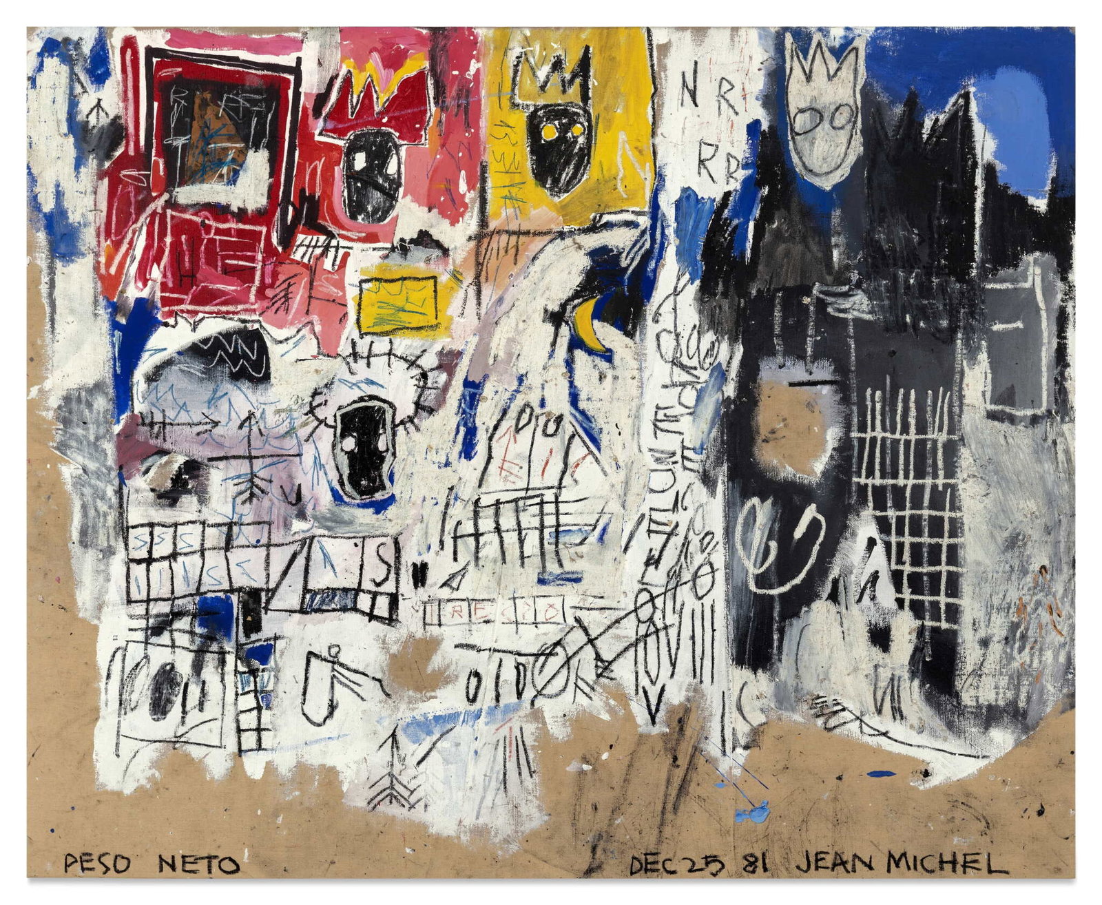 JEAN-MICHEL BASQUIAT ANDY WARHOL 1982 BASQUIAT ESTATE Sold After: JEAN-MICHEL BASQUIAT ANDY WARHOL 1982 BASQUIAT ESTATE, PORTRAITS 1982 by JEAN-MICHEL BASQUIAT, 16 X 16 INCH POSTER Printed on heavy wove paper. These items are part of an estate sale and we are a