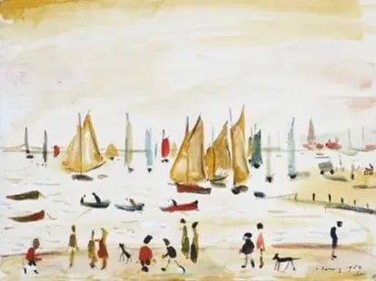 Laurence Stephen Lowry - Yachts Print. Sold After (1 of 1)