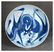 499: A blue and white plate with dragon designs , Yongz