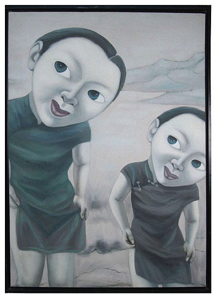 LIN HAIRONG, Rosebud, oil on canvas (framed), mode: LIN HAIRONG, Rosebud, oil on canvas (framed), modern times, 100x70cm