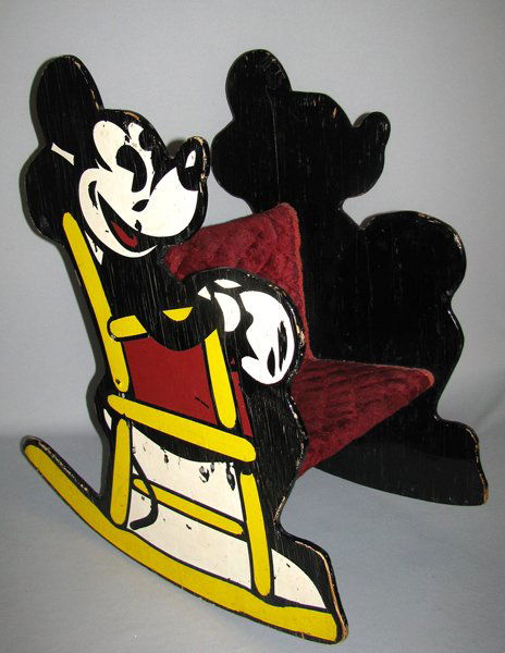 86: 1930s WOODEN MICKEY MOUSE ROCKING CHAIR - May 20, 2010 | Mosby & Co