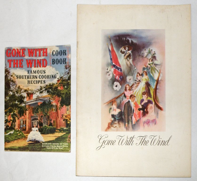 "GONE WITH THE WIND" PAPER LOT: Four items including; cookbook, movie book and pictorial history of "Gone with the wind." Also Including "Life" Magazine Collectors Edition. Magazine: Fair. Size: Largest: 13" X 10"