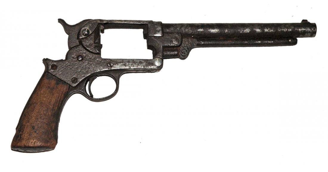 CIVIL WAR STARR ARMY REVOLVER: Dug. Missing cylinder and other parts.