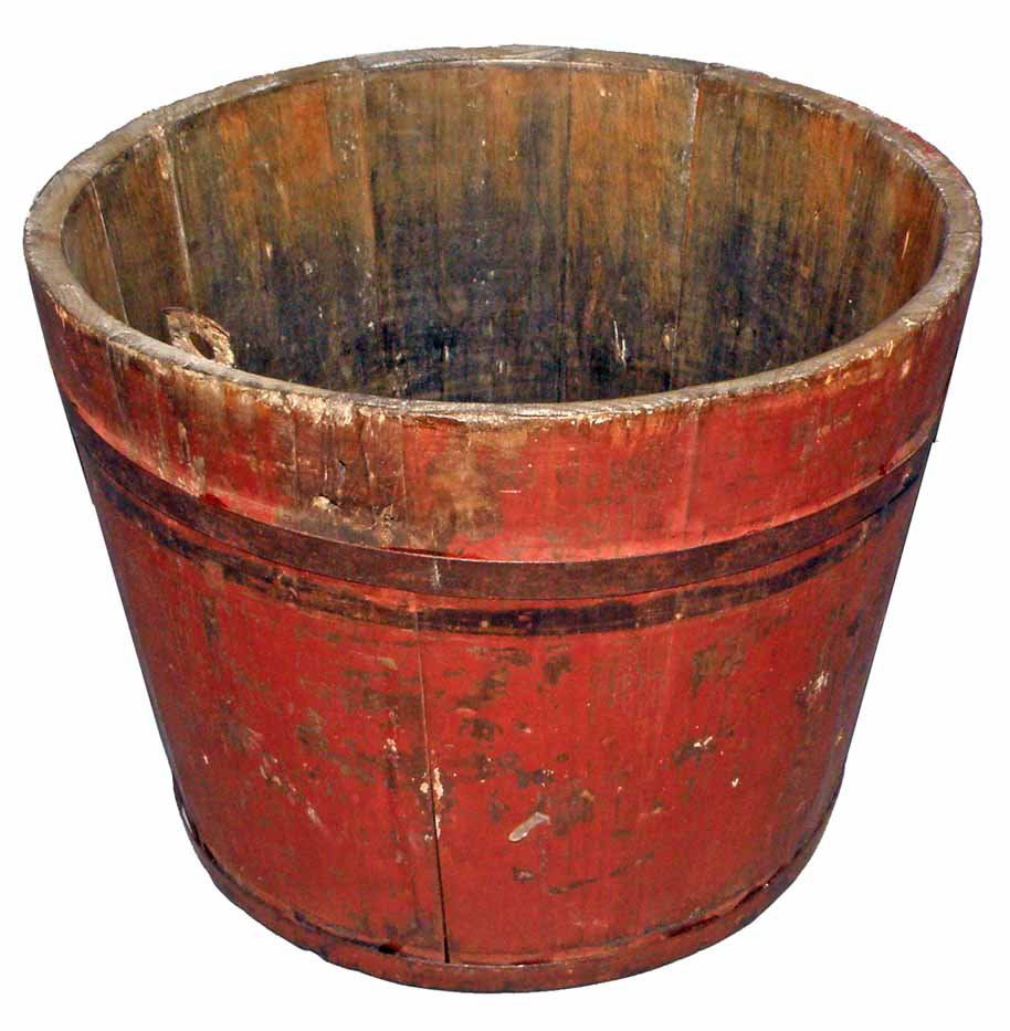 Painted Wood Sap Bucket