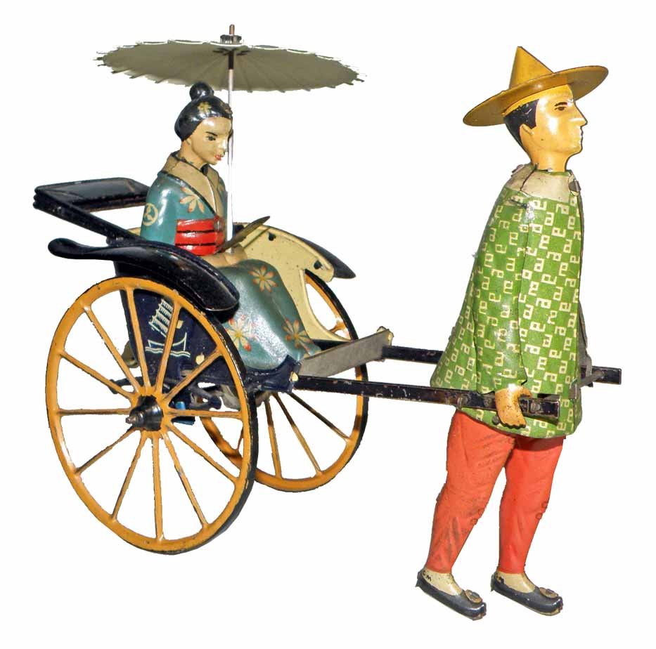 LEHMANN MASUYAMA: Working tin wind-up toy has just the slightest wear. 7-1/4" long