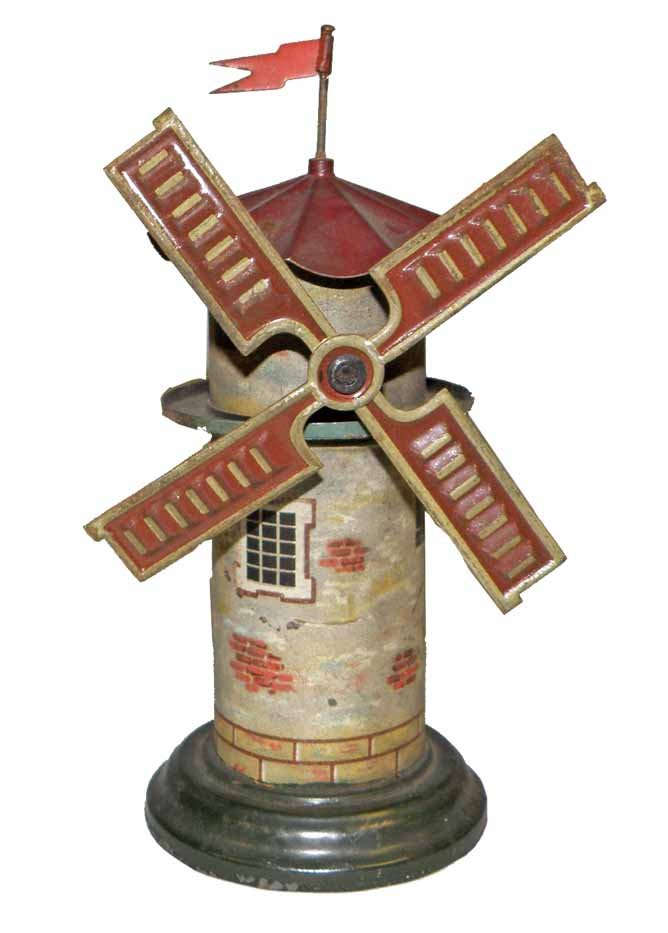 BING WINDMILL: Steam-powered toy. Shows minor wear.6 3/4" Tall