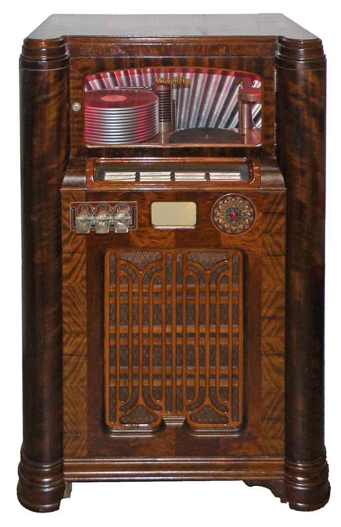WURLITZER MODEL 412: Beautiful working 1930's original jukebox. Serial # 93151.51 1/2" Tall x 32" Wide x 23 1/2" Deep