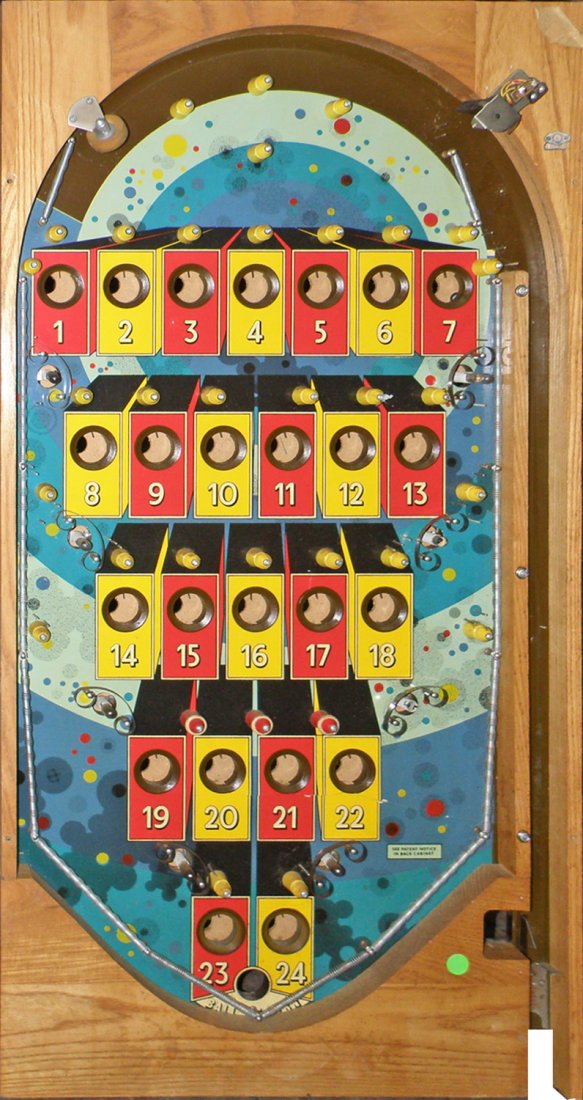 NEW OLD STOCK PINBALL BOARD: Complete with electronics. Never used. Board does have crack. 39 3/4" high x 28 1/4" wide