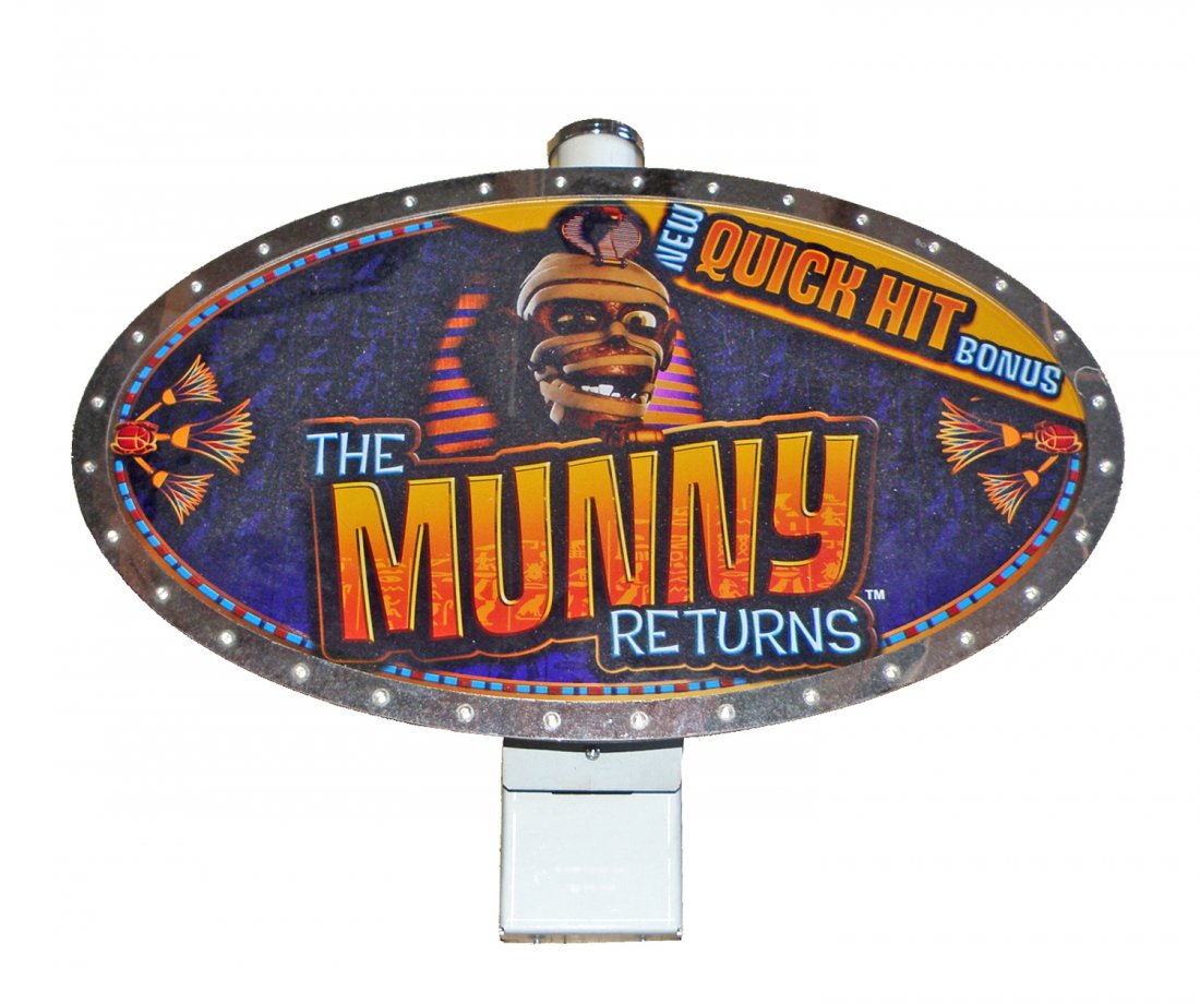 LIGHT UP SLOT MACHINE TOPPER: The Mummy Returns. 19" wide x 17" tall