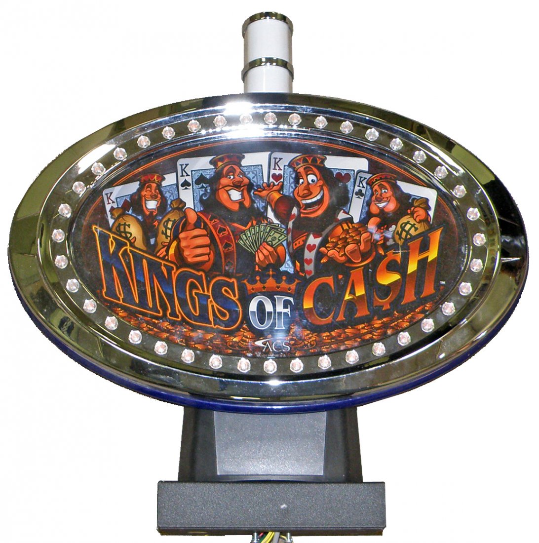 LIGHT UP SLOT MACHINE TOPPER: Kings of Cash 20\" wide, 22\" tall