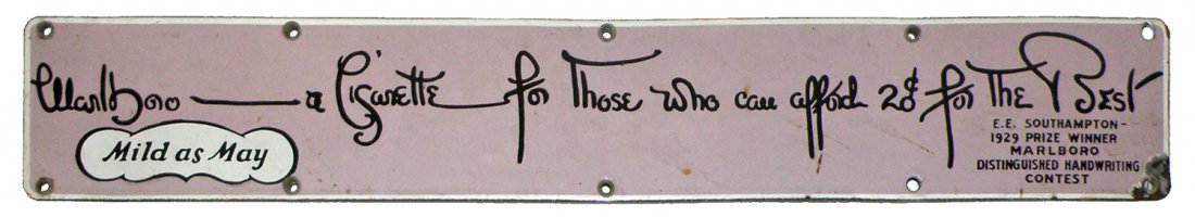 UNUSUAL PORCELAIN MARLBORO SIGN (1 of 2)