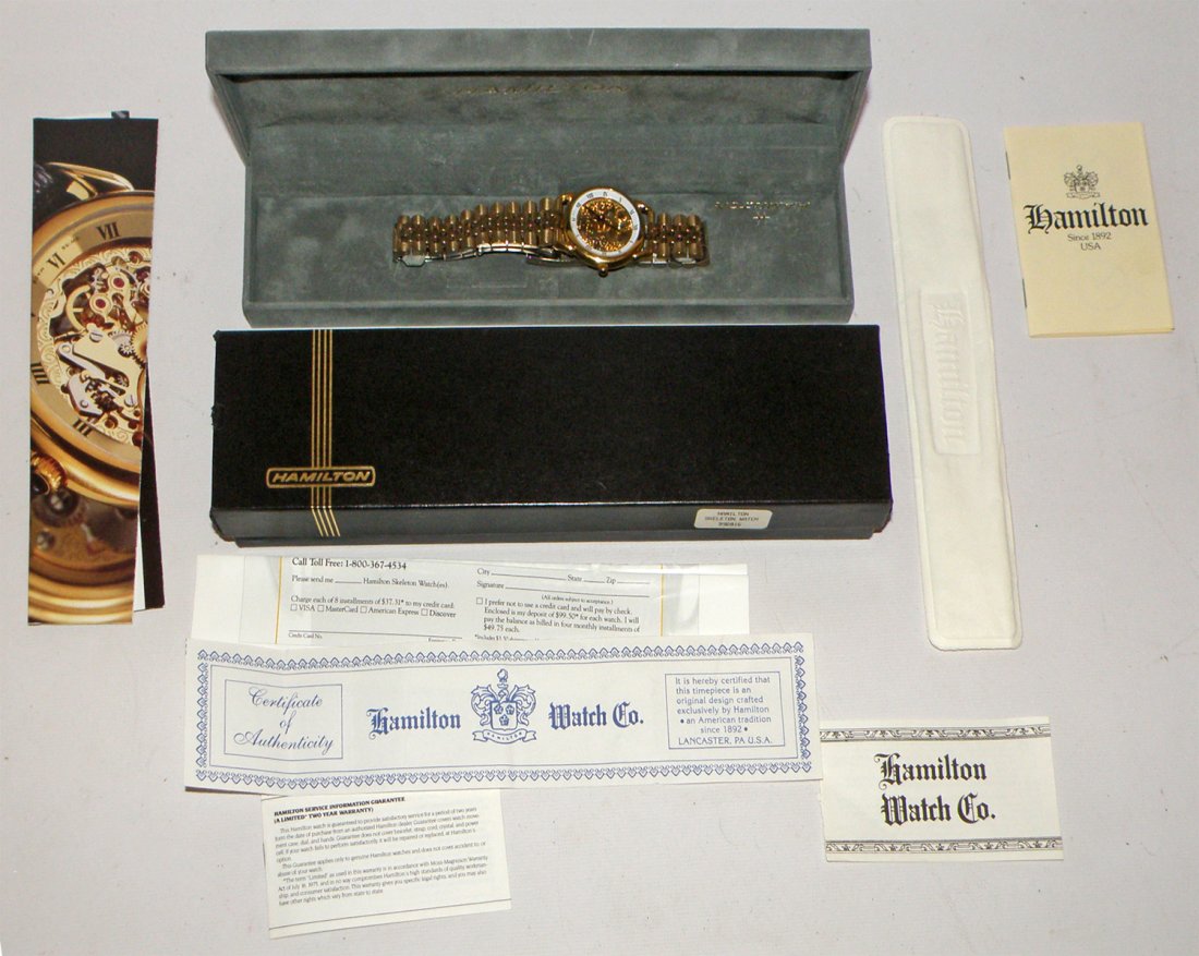 BOXED HAMILTON SKELETON WATCH (1 of 2)