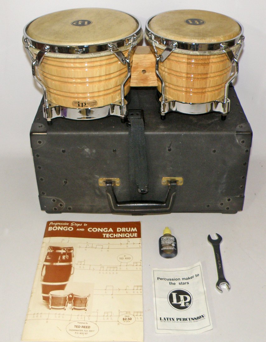 BOXED PAIR OF LATIN PERCUSSION BONGOS (1 of 3)