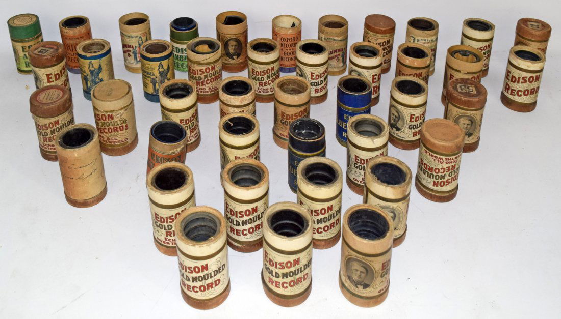 BOX LOT OF EDISON AND COLUMBIA CYLINDER RECORDS (1 of 1)