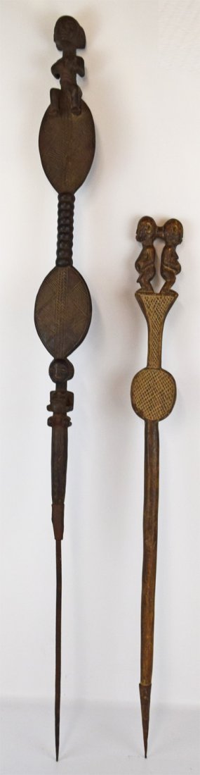 TWO AFRICAN STAFFS (1 of 3)