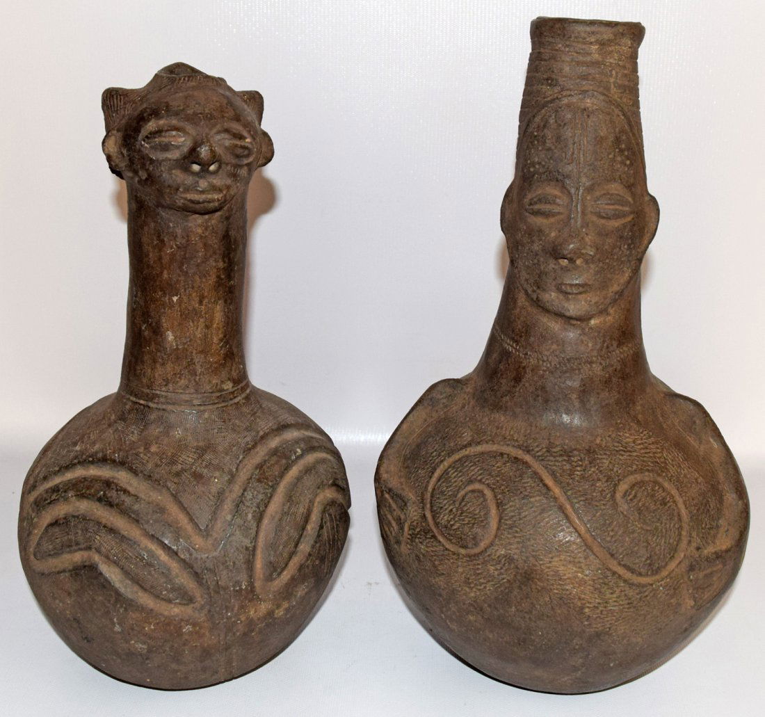 TWO AZANDE POTS (1 of 3)