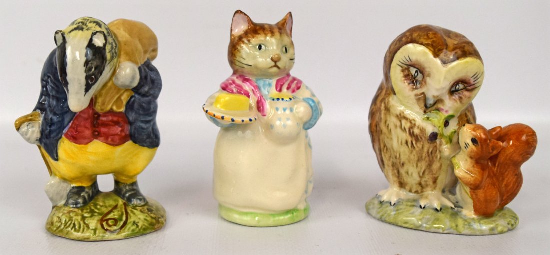 THREE BEATRIX POTTER FIGURES (1 of 4)