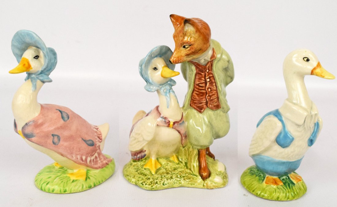 THREE BEATRIX POTTER PUDDLE-DUCK FIGURES (1 of 3)