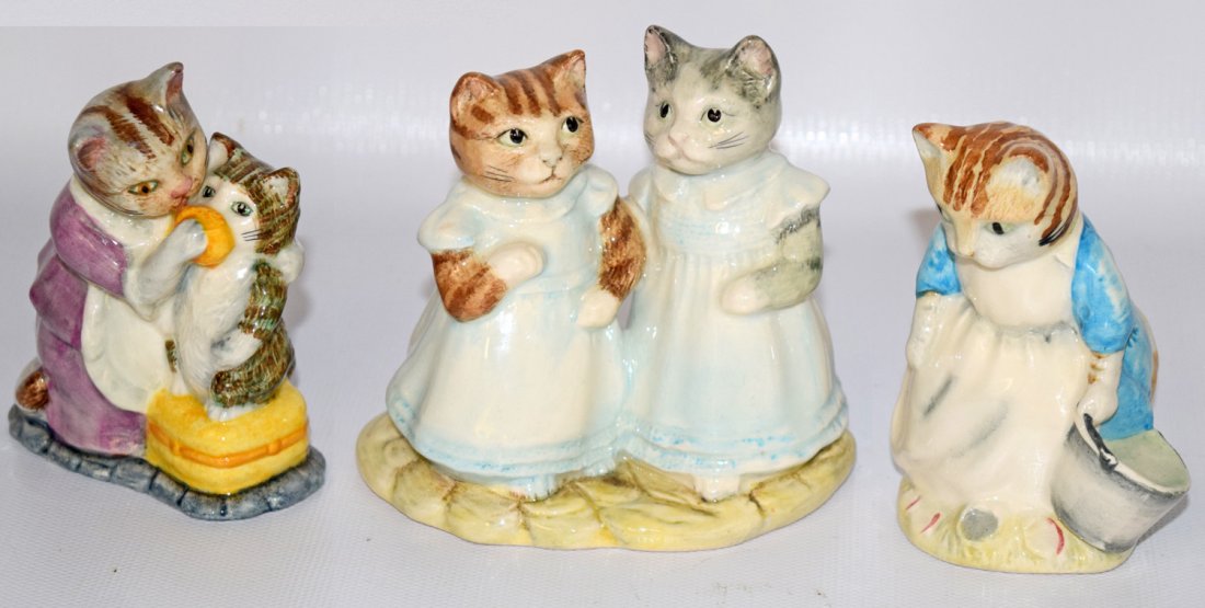 THREE BEATRIX POTTER PETER RABBIT FIGURES (1 of 4)