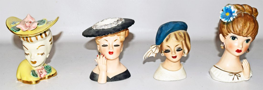 FOUR HEAD VASES (1 of 2)