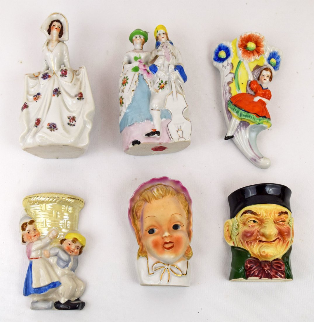 SIX FIGURAL WALL POCKETS (1 of 2)