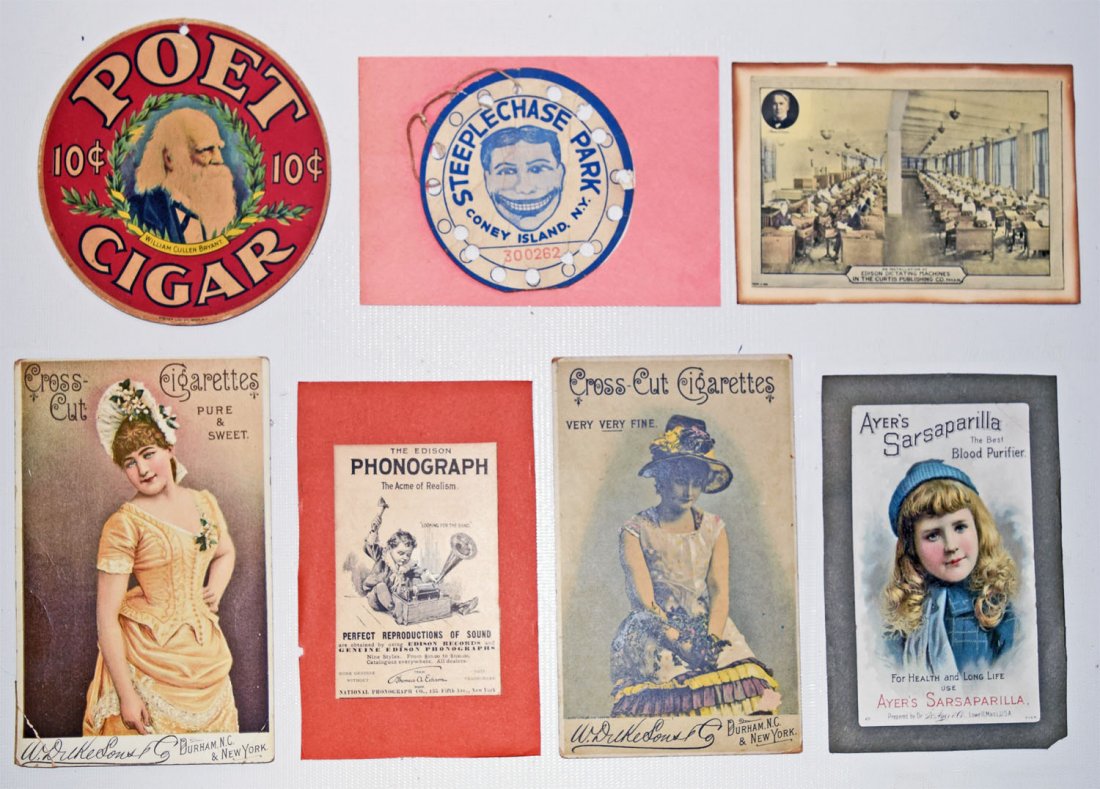 ADVERTISING TRADE CARDS ETC. (1 of 2)