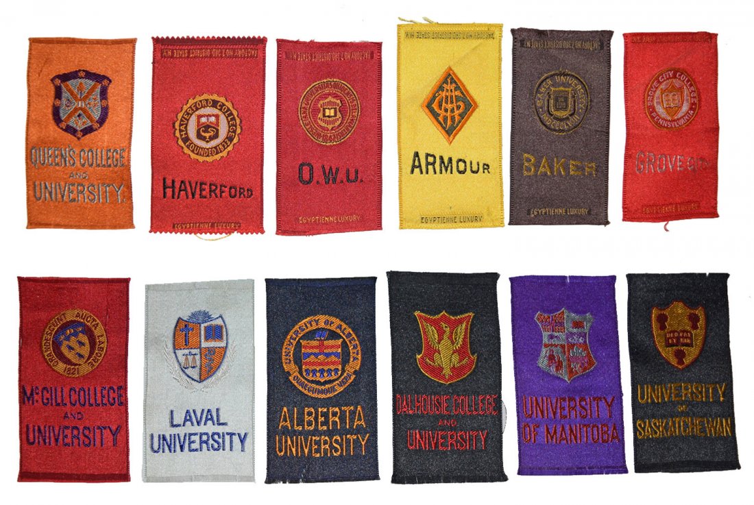 TWELVE TOBACCO SILKS FOR COLLEGES (1 of 1)