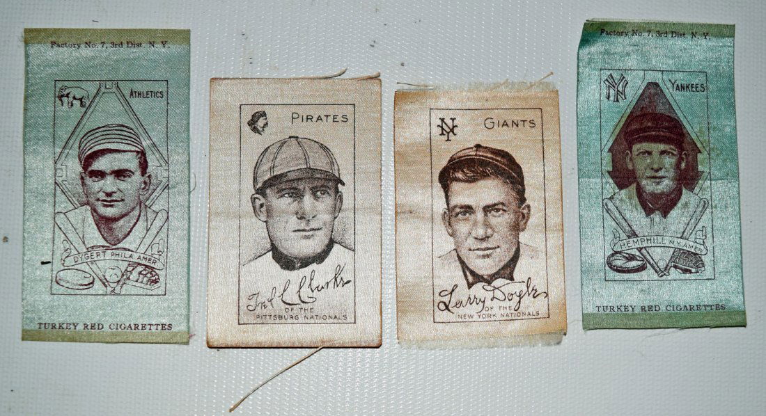 FOUR BASEBALL TOBACCO SILKS (1 of 2)