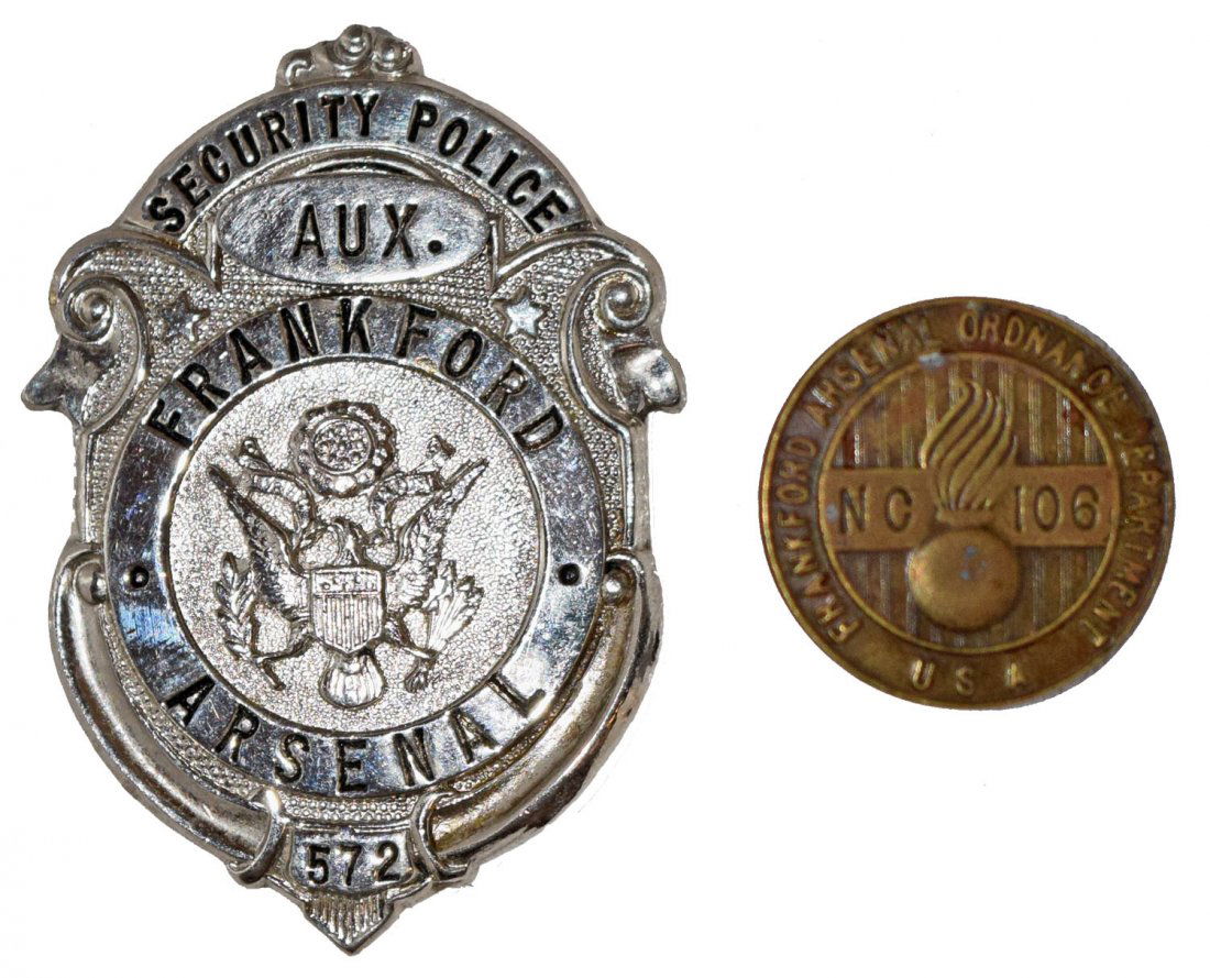TWO U.S. ARMORY BADGES (1 of 2)