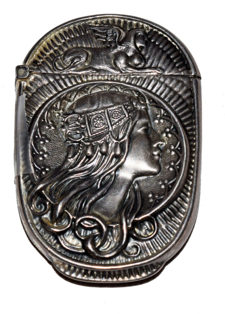 STERLING SILVER ART NOUVEAU: Gorgeous Gilbert No. 005, very minor wear 2 5/8'' tall