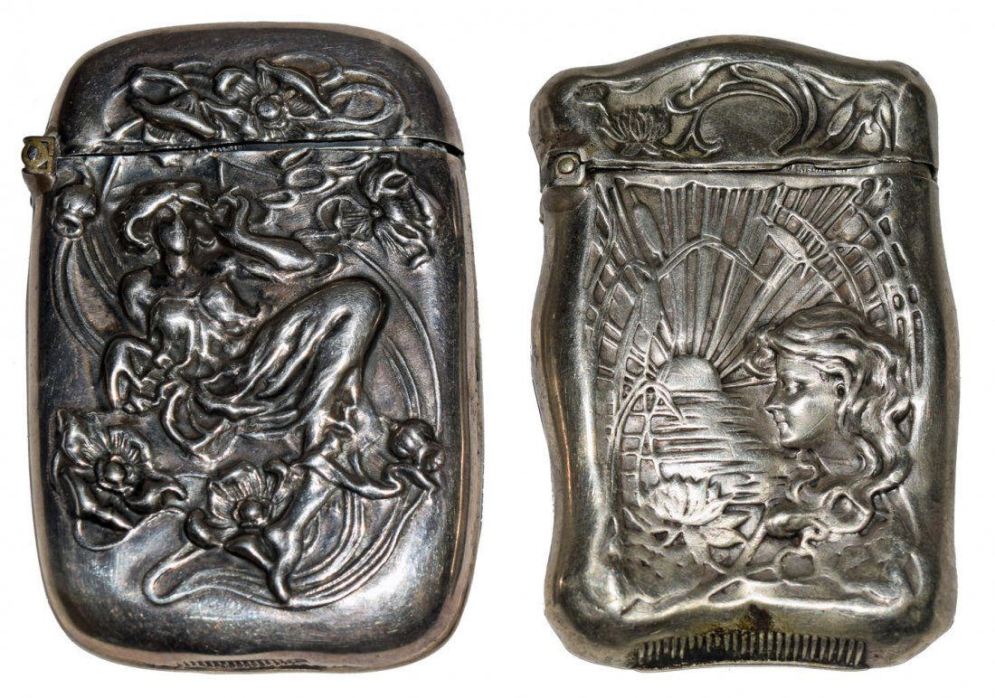 TWO STERLING SILVER MATCH SAFES (1 of 3)