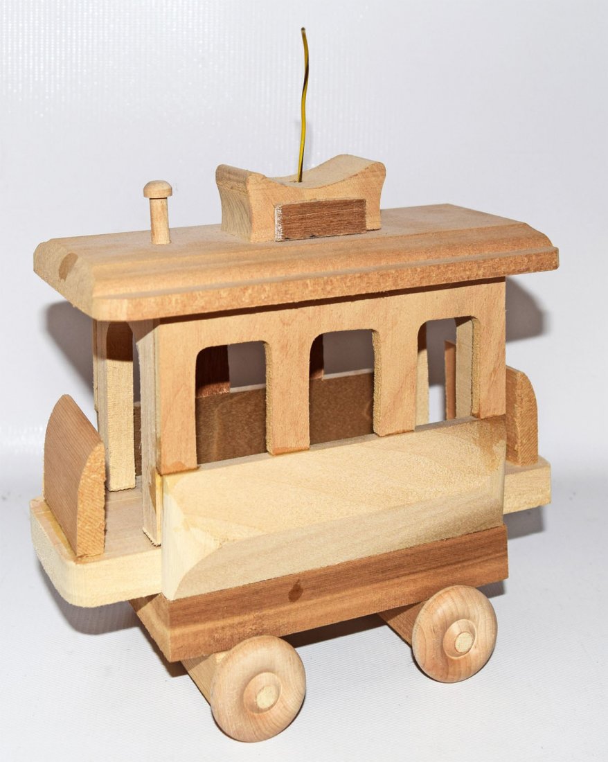 WOOD TOONERVILLE TROLLEY KIT: Designed and made by Charles B. Wilson. No. 96 of 100 made. 7 1/4'' long