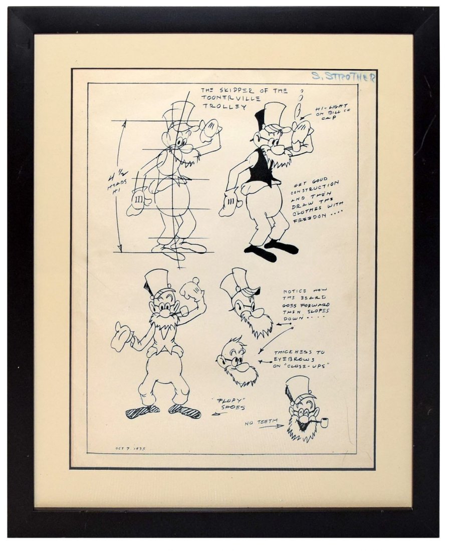 1935 TOONERVILLE TROLLEY MODEL SHEET (1 of 2)