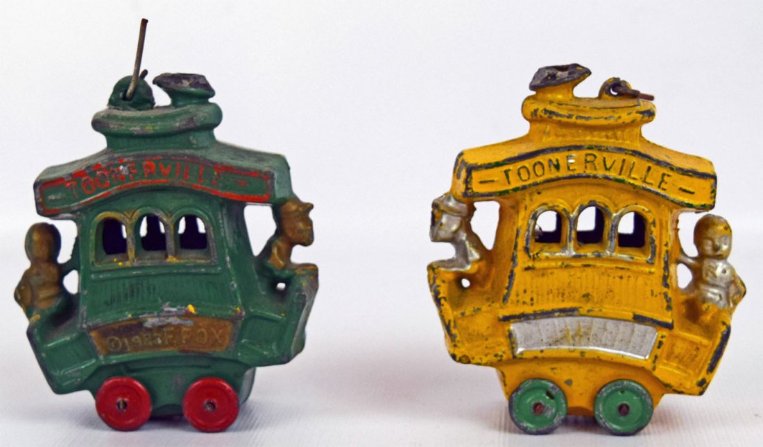 TWO SLUSH CAST TOONERVILLE TROLLEYS (1 of 2)