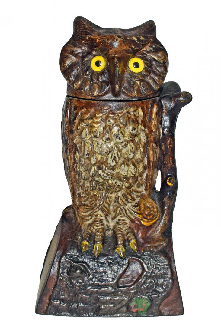 OWL TURNS HEAD MECHANICAL BANK (1 of 4)