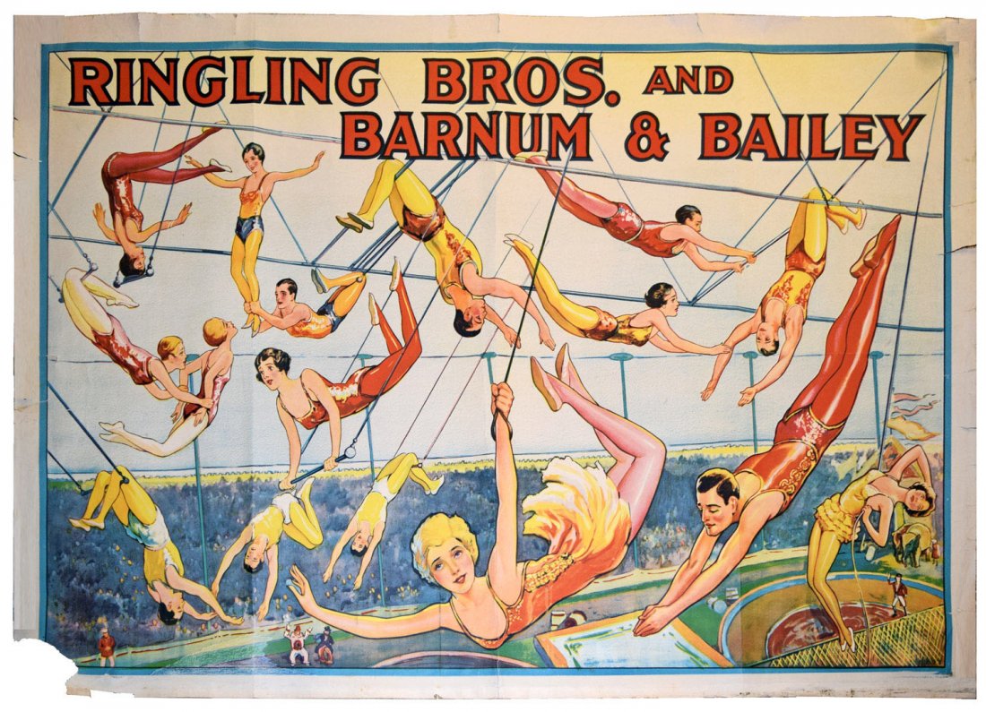 RINGLING BROS ACROBATS CIRCUS POSTER (1 of 1)