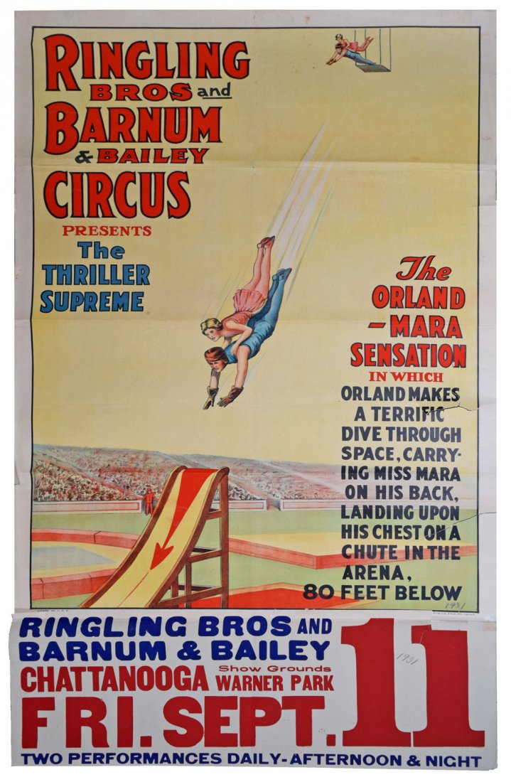 RINGLING BROS. BARNUM & BAILEY CIRCUS POSTER WITH THE (1 of 1)