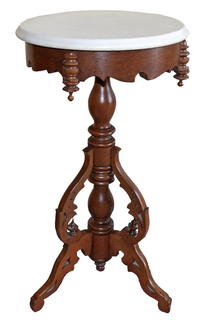 VICTORIAN MARBLE TOP TABLE (1 of 2)