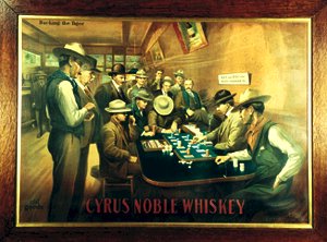 1907 Cyrus Noble Whiskey SIGN Measures 4