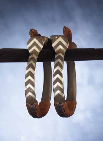 Bill Heisman (TCA) Silver Inlaid Iron Stirrups