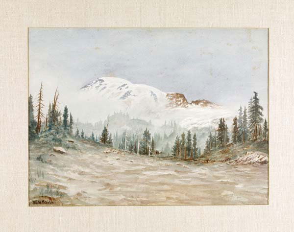 William Keith (b.1929): 8 3/4" x 11 3/4, matted to 12" x 15". Not framed. Timber Line Watercolor on Paper