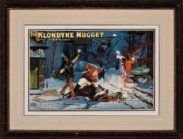 The Klondyke Nugget Lithograph: Poster for the famous S.F. Cody stageplay. 19 x 29", c. 1910. "