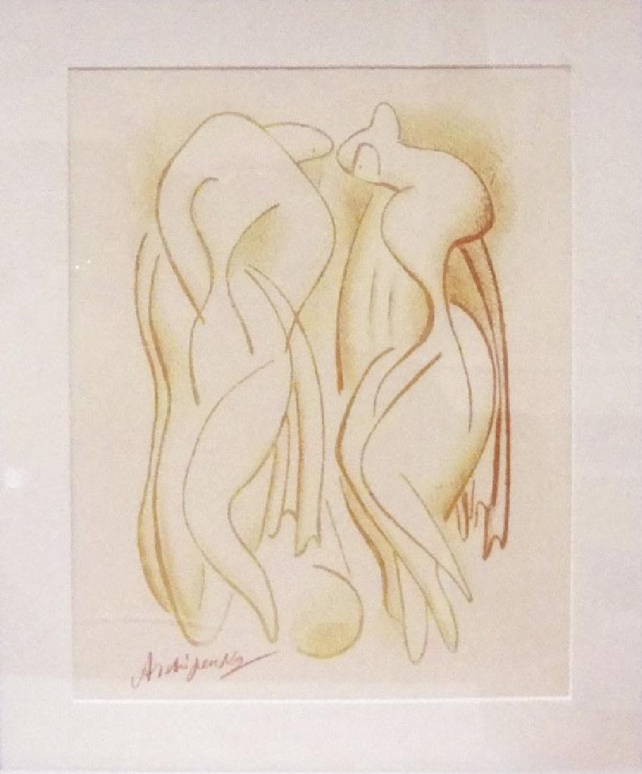 ALEXANDER ARCHIPENKO Lithograph Title Bather's: ARCHIPENKO, ALEXANDER Title: BATHERS Retail Price: $7,500.00 Size: 12.6X8.7 INCHES Year: 1950 Medium: COLOR LITHOGRAP Edition: LIMITED Description: Signed by the Artist. Artwork is in excellent condit