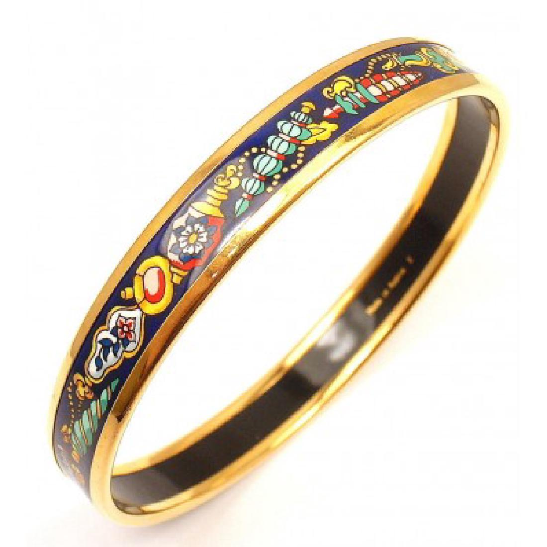 HERMES ENAMEL PERFUME BOTTLE BANGLE BRACELET (1 of 4)