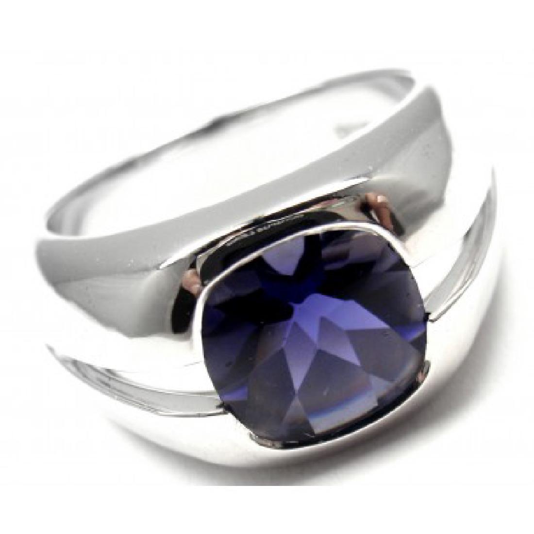 TIFFANY & CO 18K WHITE GOLD IOLITE RING (1 of 7)