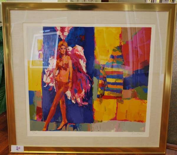 SIMBARI "VERA": ORIGINAL SERIGRAPH FROM CIRCUS SERIES, PENCIL SIGNED, 49/300, RETAILS AT $1400, FRAME SIZE: 41.25 x 43.5", BUYER ARRANGES SHIPPING, CAN RECOMMEND LOCAL SHIPPER