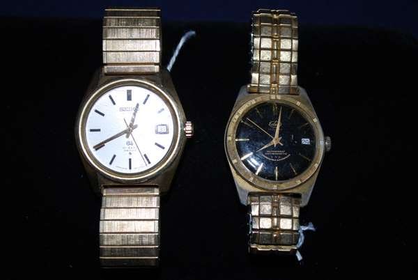 LOT OF 2 VINTAGE WATCHES: 1 SEIKO AUTOMATIC AND 1 EDEN 23 JEWEL MANUAL WIND, SHIPPING WILL BE ADDED.